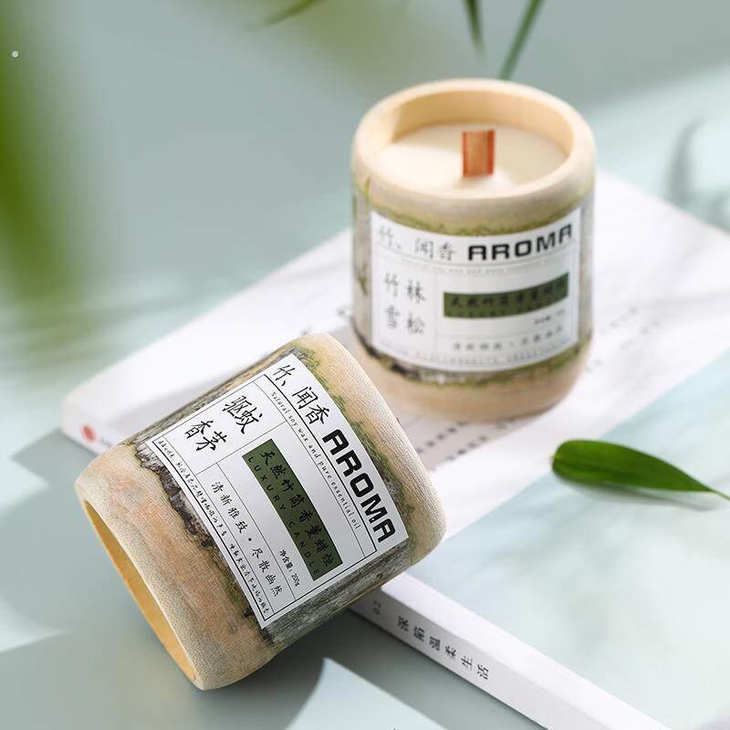 竹子竹筒香薰蜡烛小众生日氛围感手工香氛家用室内持久留香伴手礼