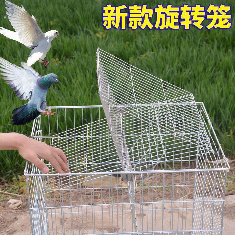 自动连续进鸽子笼加密粗防锈天落笼祇进不出收鸽笼户外阳台翻转笼