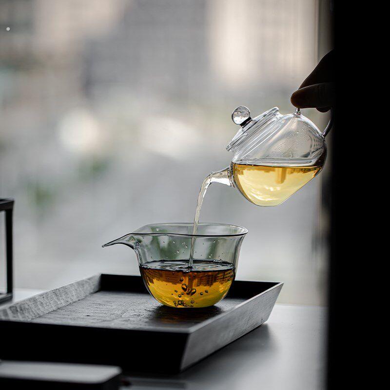 草木祠 耐热玻璃公道杯匀杯分茶器日式创意葫芦手工茶具透明茶海