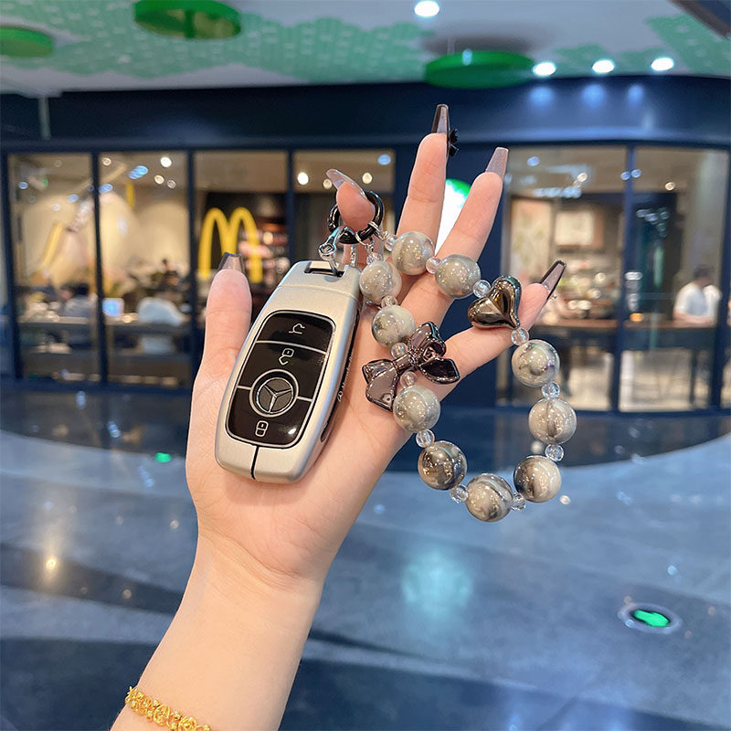 适用奔驰钥匙套新e级c级e300包c260l壳a200l汽车glb/gle/glc350扣
