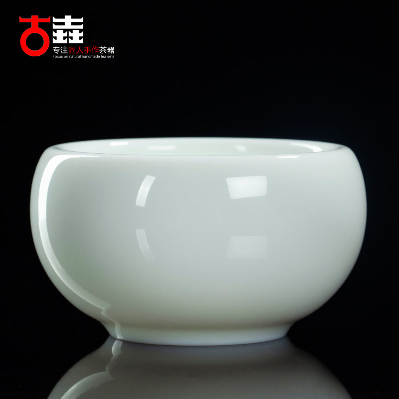 古垚/陈清宜手工德化白瓷茶杯柴烧青白瓷品茗杯功夫主人杯/禅心杯