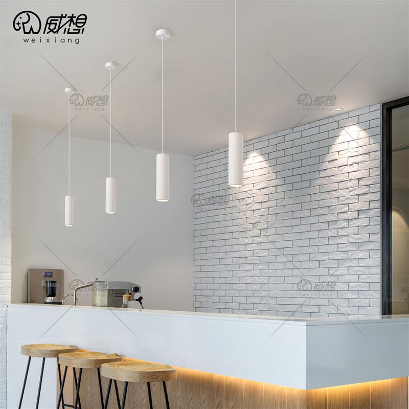 侘寂风微水泥小吊灯吧台咖啡厅卧室床头灯创意极简工业风餐厅灯具