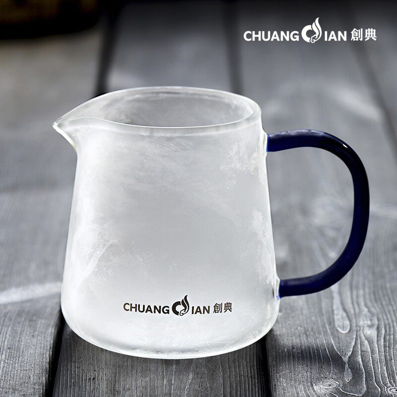 创典 玻璃公杯大号公道杯加厚滤茶杯带304不锈钢茶漏分茶器茶海