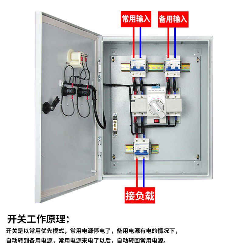 双电源自动转换开关配电箱家用市电切换控制器低压动力成套柜