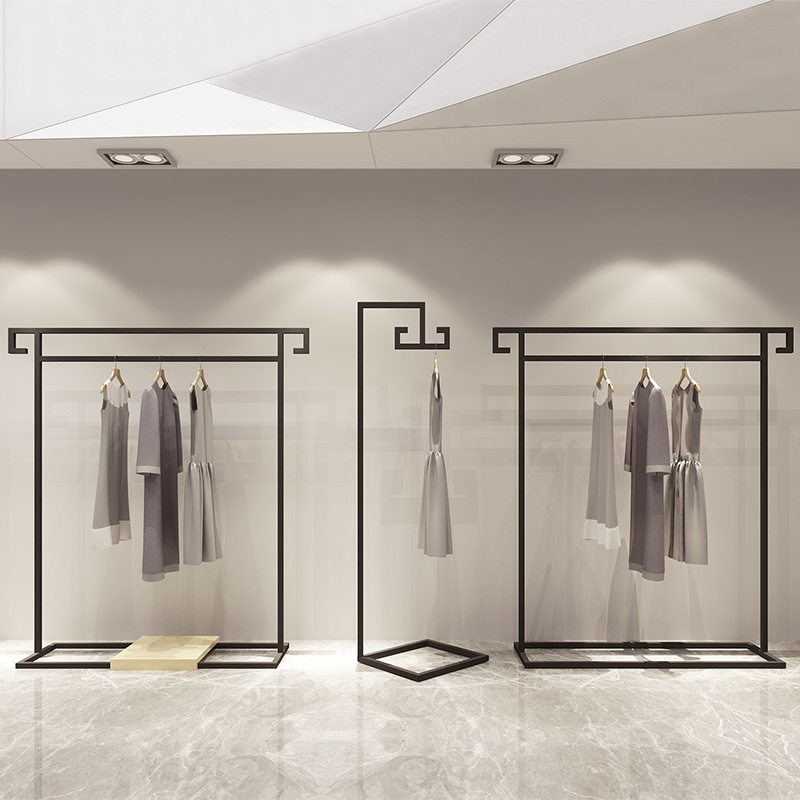 衣服展示架服装店卧室落地挂衣架女装中式复古旗袍婚纱专用女服