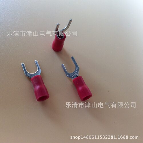 厂家供应SV1.25-4.2叉型预绝缘端头Y形铜端子冷压接线端子