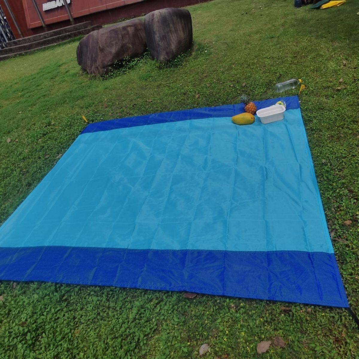 野餐垫超薄口袋防潮垫沙滩垫防水防沙超轻折叠便携地垫毯席子海边