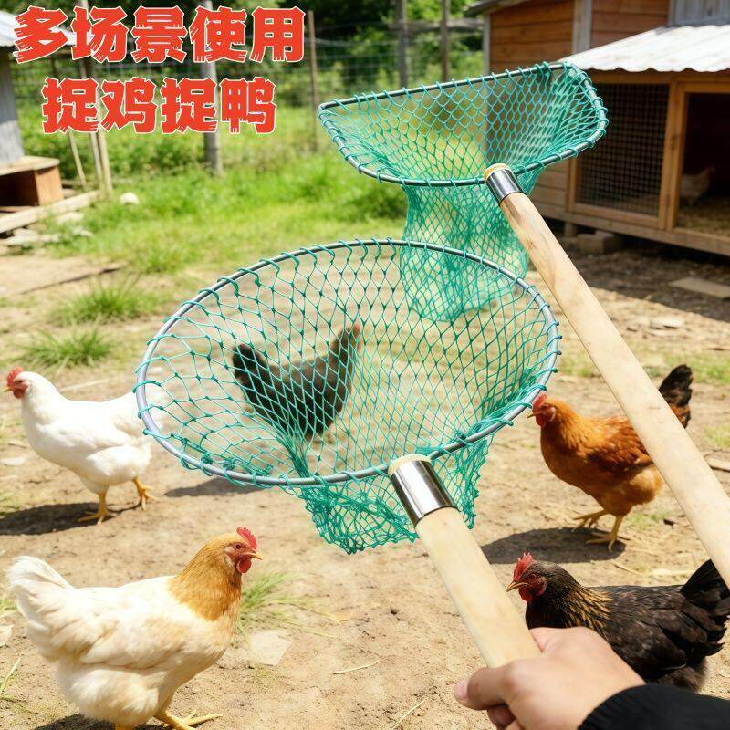 鸡专用网户外捕流浪猫鸭网兜捞网捉猫鹅捕鸡套网扣