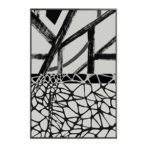 黑白装饰画楼梯油画玄关画竖版样板间过道餐厅背景画挂画酒吧壁画