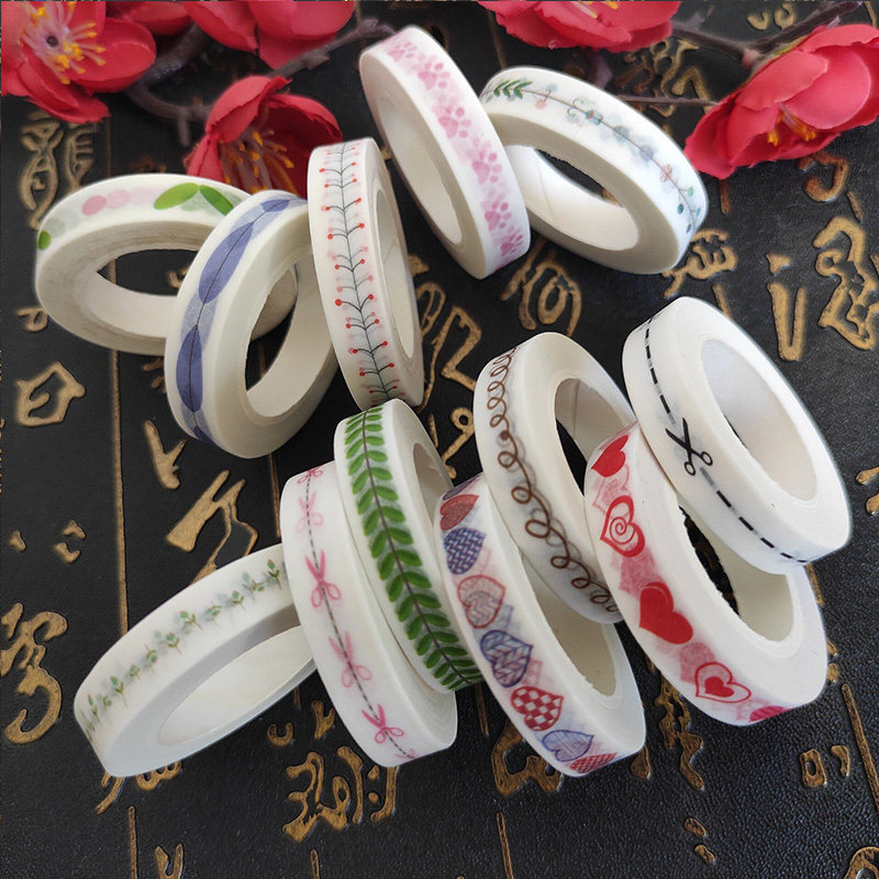 可爱小清新彩色花边纸胶带手撕DIY装饰素材学生笔记手帐边框贴纸