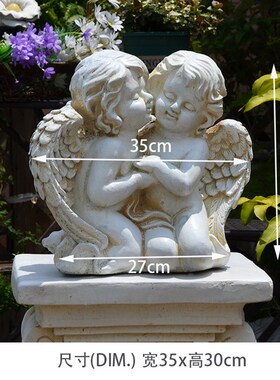 天使摆件罗马柱欧式花园阳台摆设客厅桌面书房装饰品婚礼摄影道具