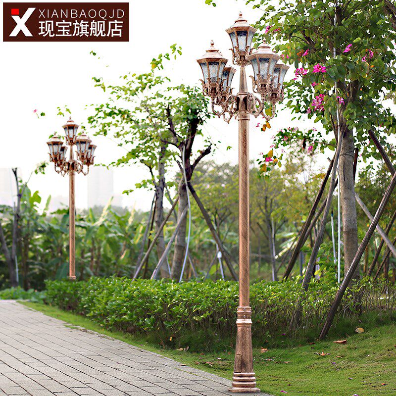 小区路灯欧式复古led户外防水景观灯室外别墅花园高杆草坪庭院灯