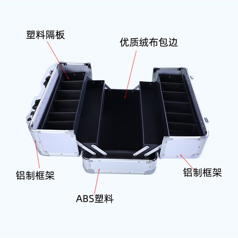 多层文玩收纳箱百宝古玩整理展示柜珠宝手串首饰包核桃工具收藏盒