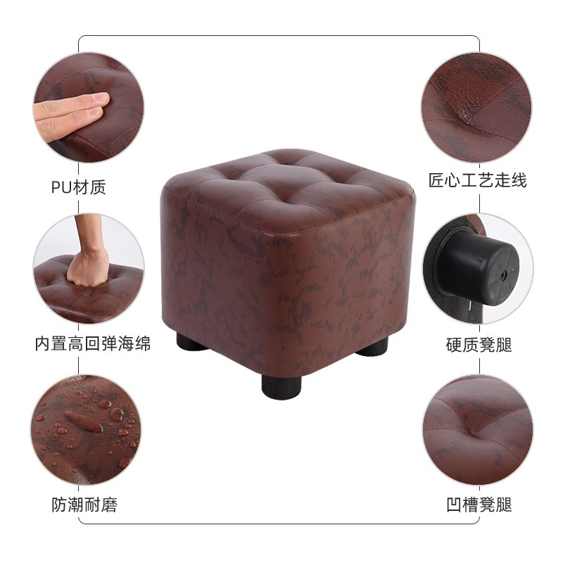 实木小凳子换鞋凳家用沙发凳墩子茶几矮凳客厅小板凳圆凳脚凳放腿