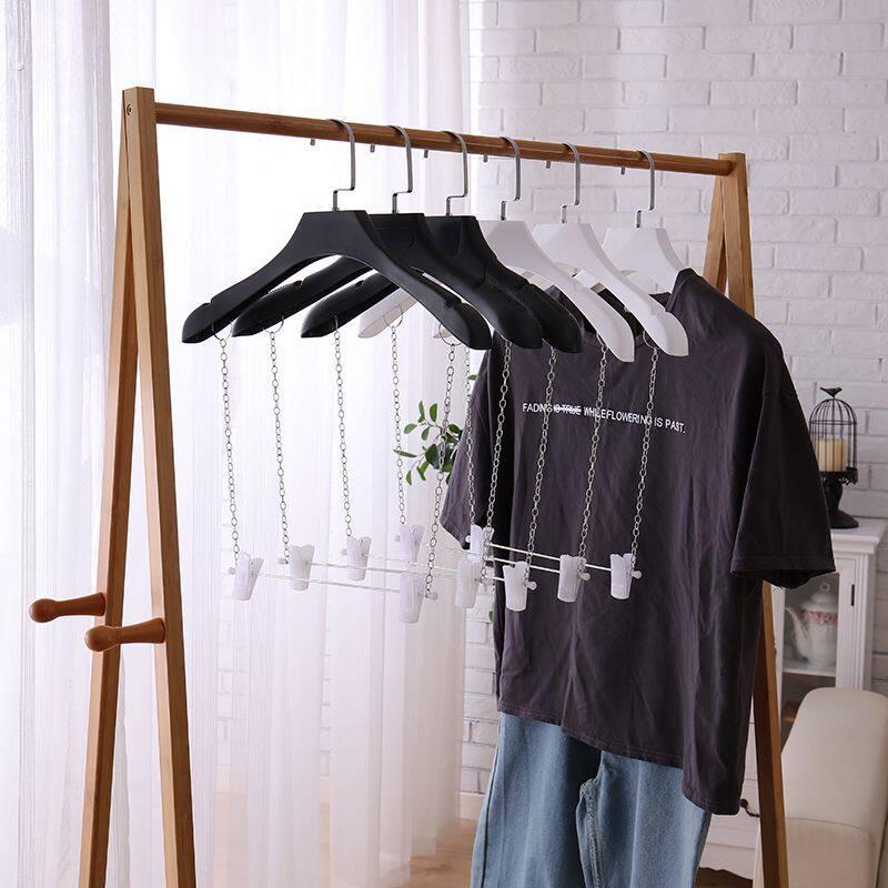 成套搭配衣架服装店连身衣架吊链裤架套装衣架链条裤夹一体挂板展