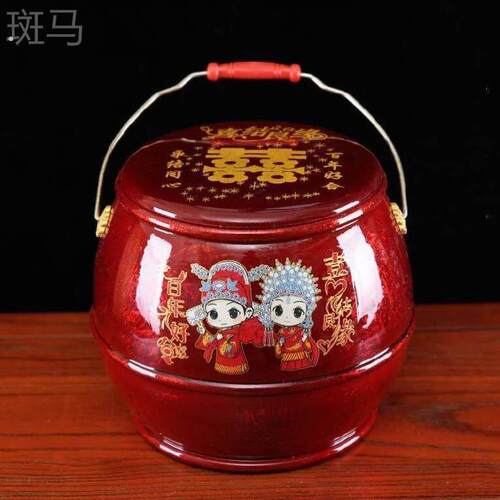 子孙桶陪嫁出嫁婚庆用品大全结婚用红桶装鸡蛋容器喜庆早生贵子