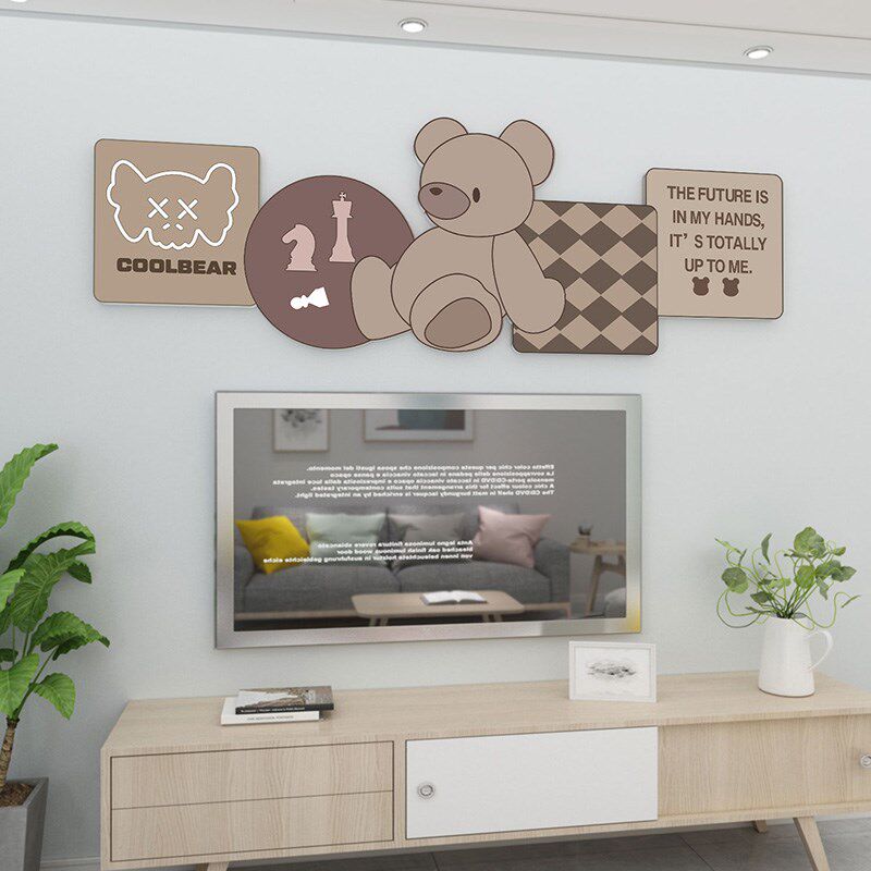 卧室房间布置装饰贴画电视沙发背景墙创意挂画客厅餐桌3d立体墙贴