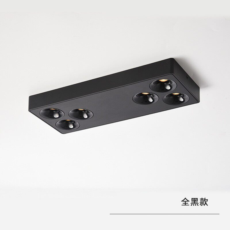 led明装超薄方形射灯无主灯防眩吸顶极简走廊卧室客厅阳台天花灯