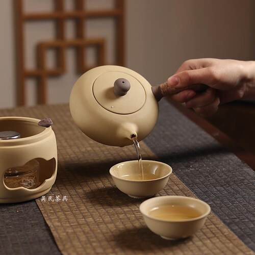 紫砂加热烧茶壶茶道煮茶器玻璃陶瓷茶炉茶壶蜡烛灯底座茶具酒精炉