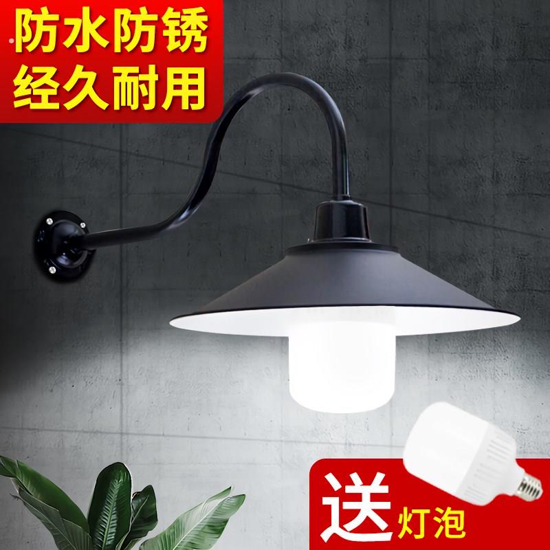 户外路灯灯罩防水马路弯灯庭院门口露天灯防雨弯杆壁灯室外照明灯