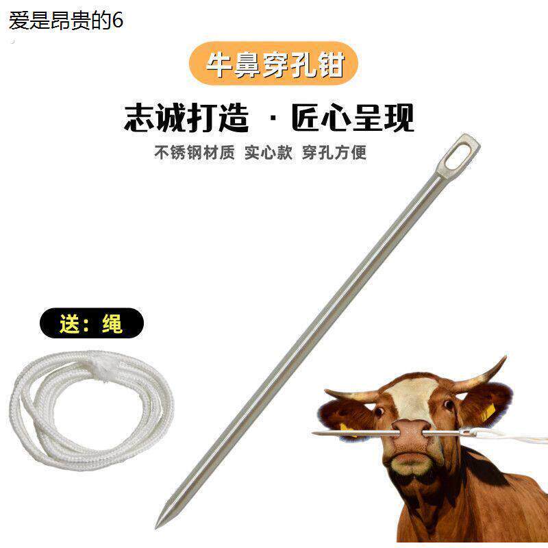 牛鼻穿孔针不锈钢牛鼻针牛鼻环工具穿牛鼻子的针穿牛鼻神器牛鼻绳