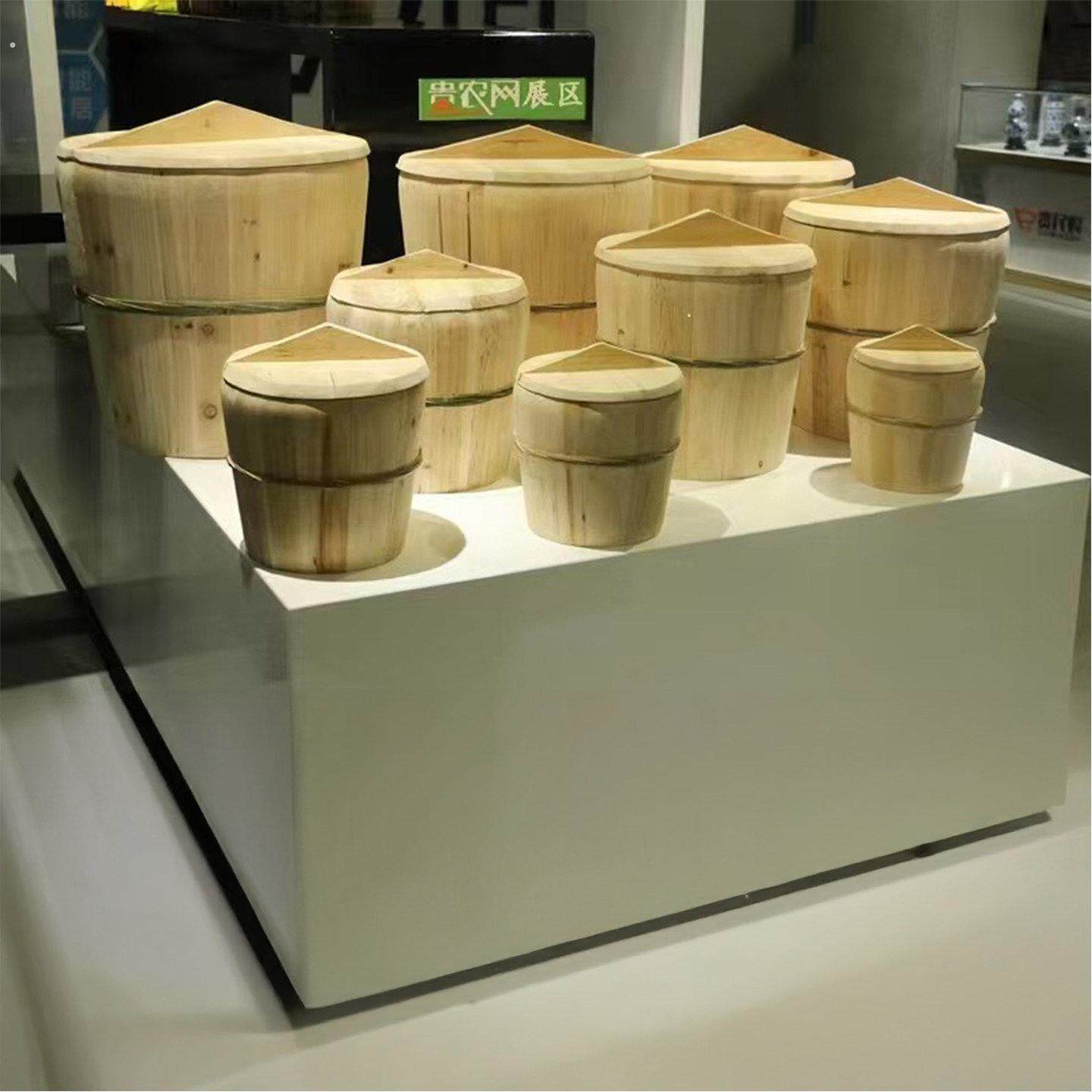 贵州农村老式杉木蒸饭木桶甄子家用小饭蒸商用饭团木阵子木桶蒸饭