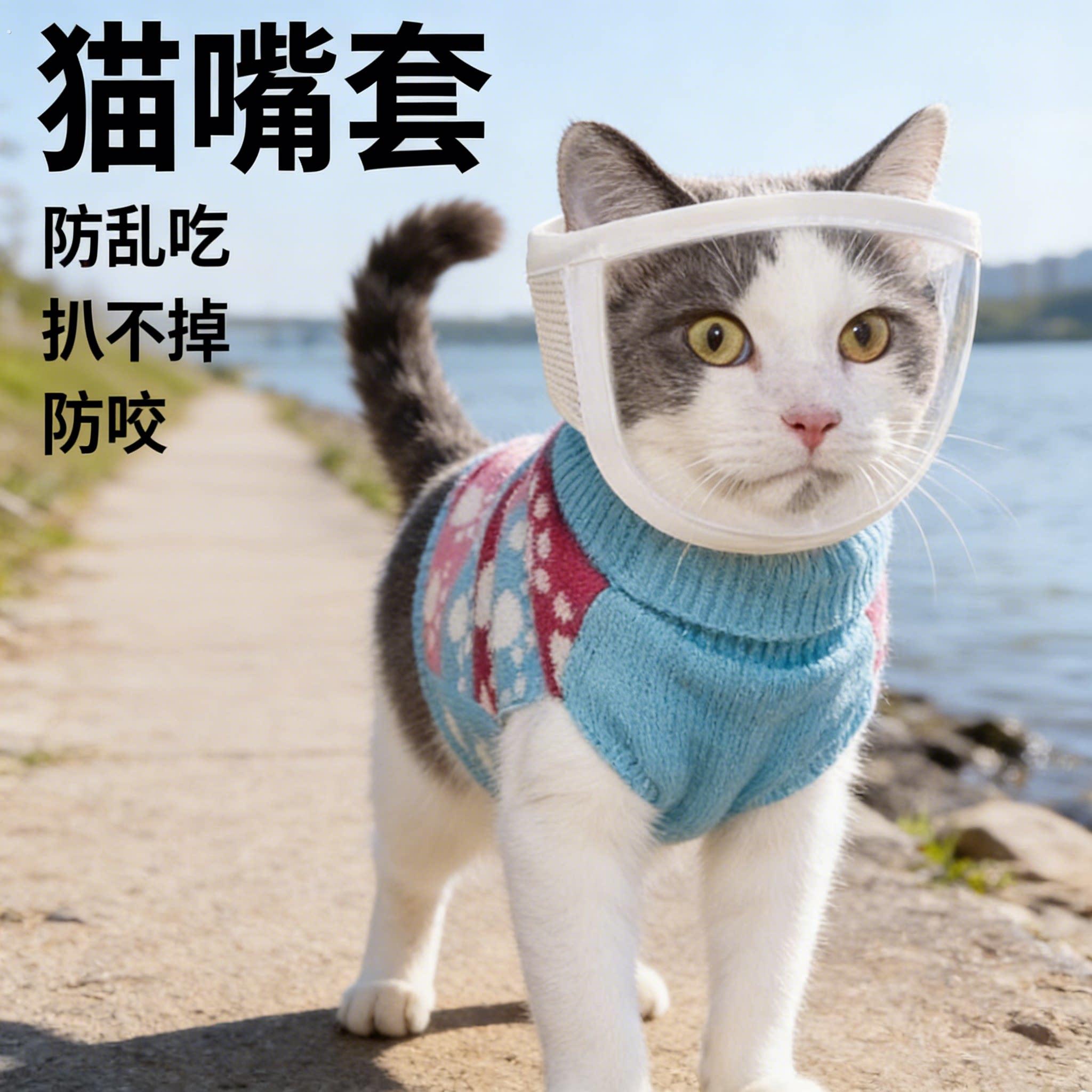 猫嘴套防猫叫防咬防乱吃小猫咪专用口罩外出幼猫防误食宠物用品