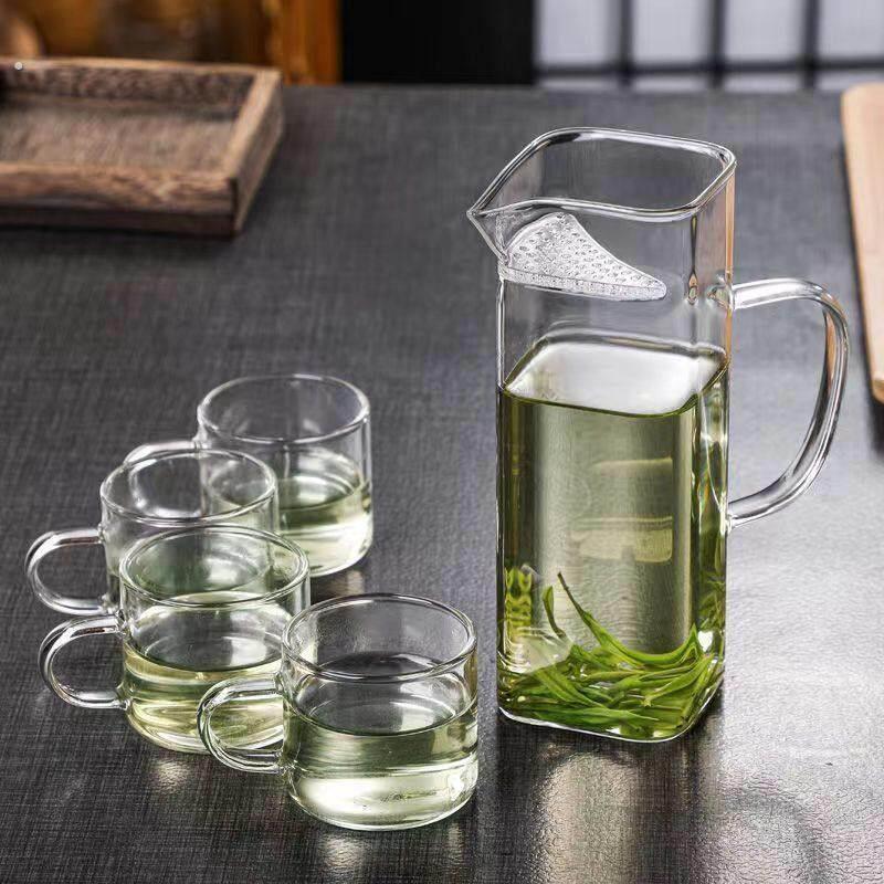 公道杯茶漏一体玻璃加厚耐热分茶器家用月牙泡茶杯过滤茶水分离杯