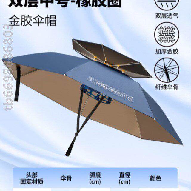 头顶便携遮雨加强斗篷头戴式雨伞骑车新款斗笠伞防雨晒遮阳摄影