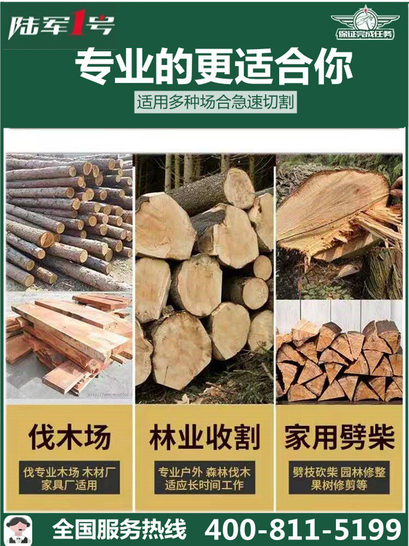 陆军一号58-1/58A汽油锯大功率2800w伐木砍树机20寸园林锯送链条