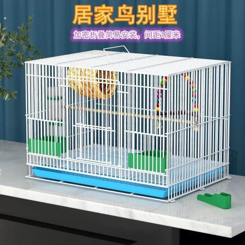 铁笼鸽子笼绣眼笼铁艺八哥养殖笼家用鸟笼繁殖笼大号豪华鹦鹉笼