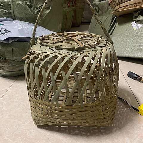 鸡笼竹编鸡笼子家用室外竹编关鸡鸭的笼子鸭笼子特大号纯手工竹青