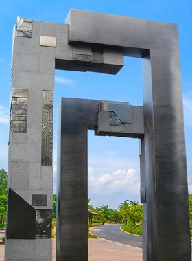不锈钢科技之门校园林景观广场大型户外雕塑抽象艺术小品装饰摆件