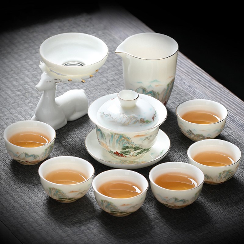 茶具沏茶奢华精致轻奢套装高级感办公室茶碗家用客厅大气茶壶功夫