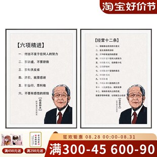 办公室装饰画六项精进名言励志挂画公司企业文化墙会议室走廊壁画