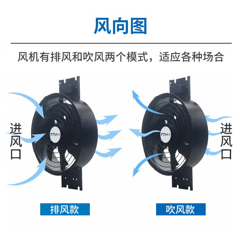 外转子轴流风机排气扇厨房抽油烟机排风扇烧烤排烟换气扇强力