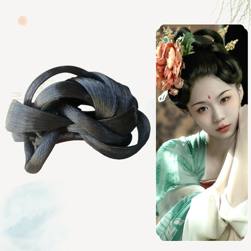 素皙古装汉服假发包一体式懒人云溪髻全发丝软底精致纹理百搭造型