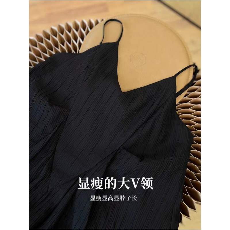 衣依纸样956夏季新款吊带背心裙无袖长款褶皱显瘦连衣裙样板图纸图片
