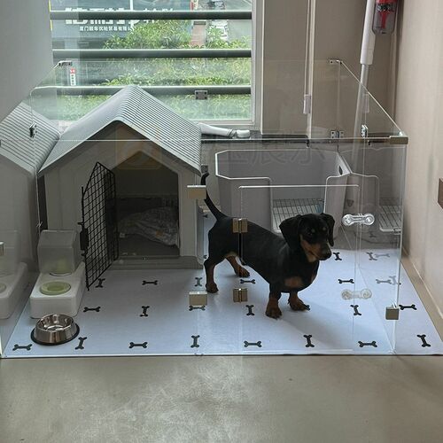 亚克力宠物狗狗围栏 透明组合加高围栏兔子猫咪室内隔离栅栏笼子