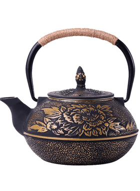 手工铸铁壶家用烧水壶生铁茶壶新中式装饰摆件茶室博古架复古茶具