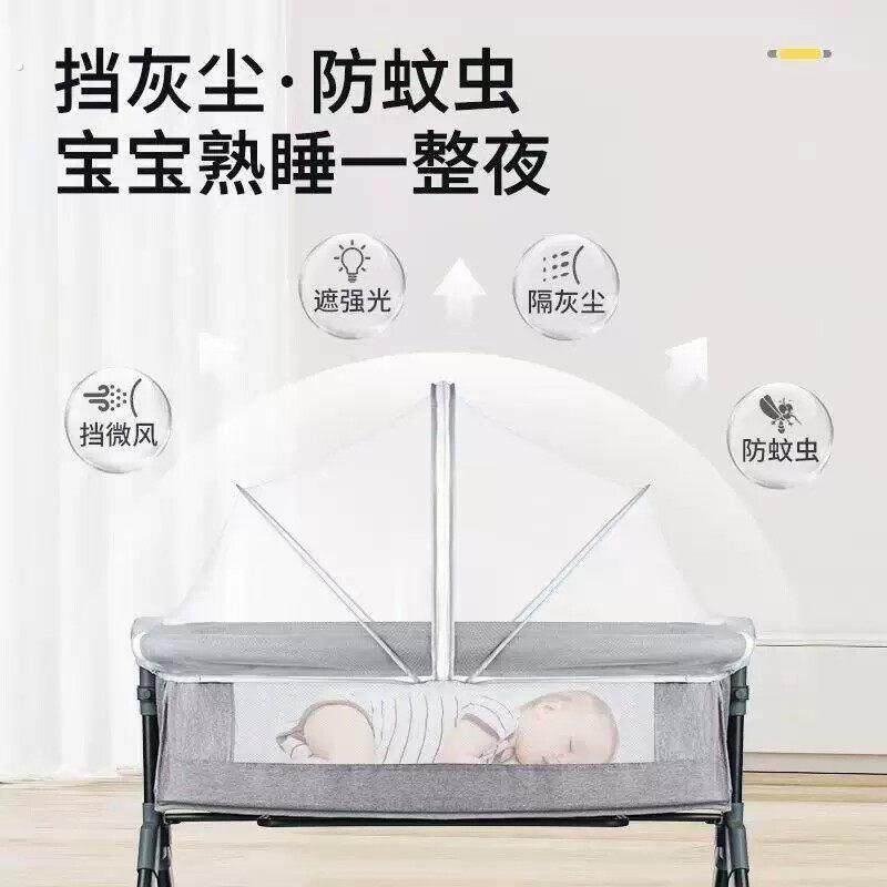 婴儿推车蚊帐全罩式底部可伸缩宝宝户外露营车防蚊罩可折叠带拉炼