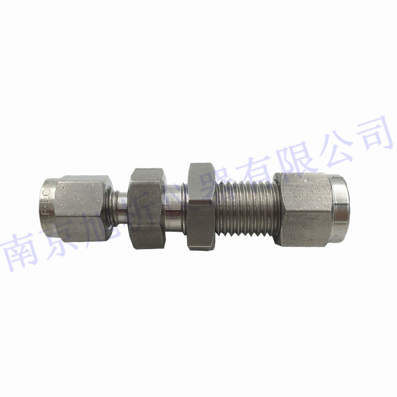 316卡套变径穿板接头1/8转1/4隔壁直通可替代世伟洛克SS-400-61-2