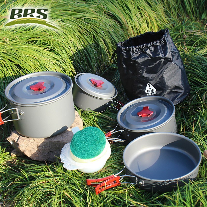 兄弟BRS-155/157组合套锅 野营套锅自驾游锅具 户外优质野餐厨具