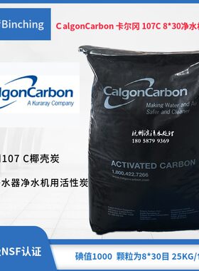 CalgonCarbon 107C 8X30卡尔冈椰壳活性炭 碘傎1000净水机器滤料