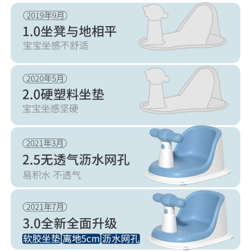 婴儿洗澡座椅神器宝宝坐椅躺托浴盆支架坐凳新生儿托架可坐躺托垫
