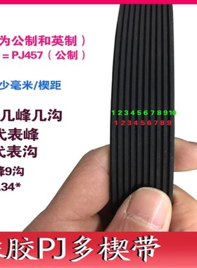 多楔带580J PJ1473锯铝切割机皮带传动传送带输送工业多槽V型沟带