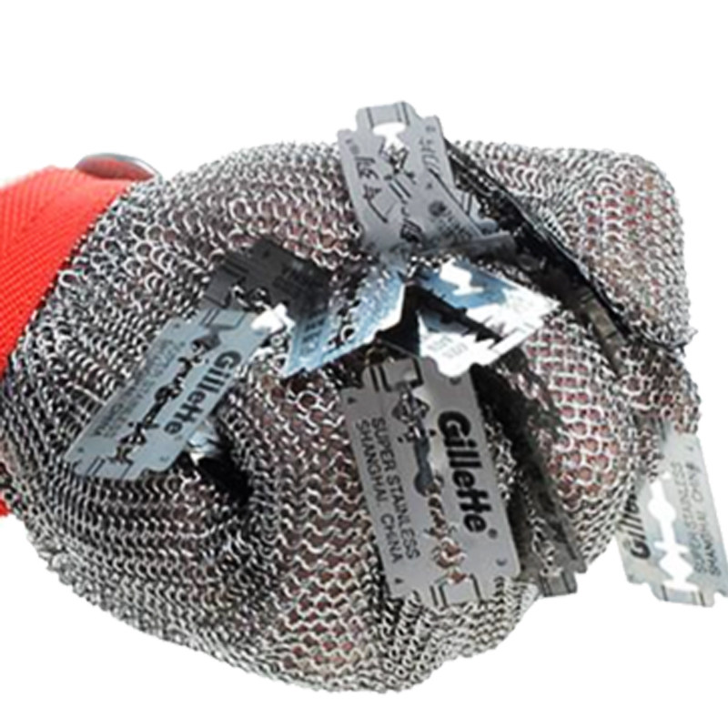ZAX不锈钢金属防割手套 五指防切割耐磨耐腐蚀手部护具