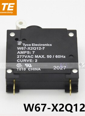 Tyco W67-X2Q12-7 7A 6-1393252-4 0.2-50Amps电磁断路器UL CSA