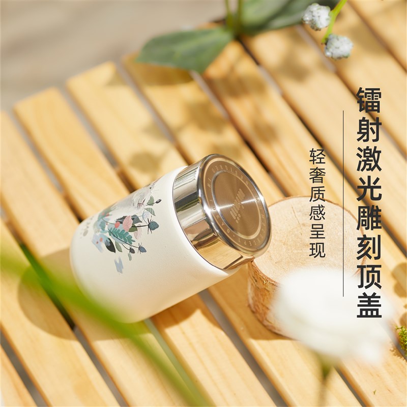 MOMO咖啡宽口保温杯女生高颜值小巧便携水杯桌面杯闺蜜新年送礼物