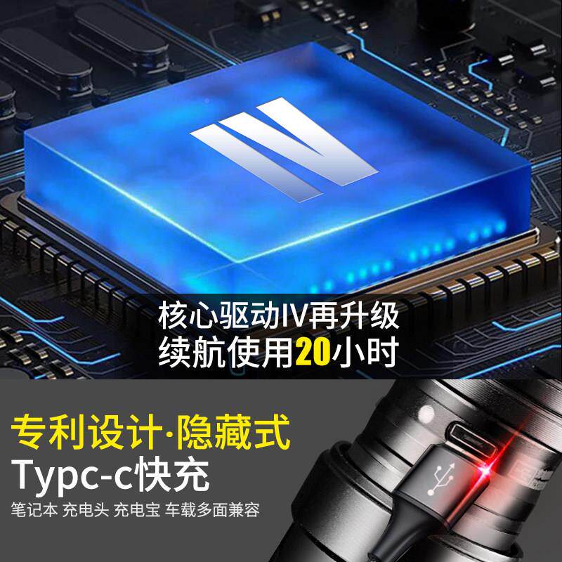 小硕强光超亮手电森筒可充电型可携式耐变焦迷你锂电池户外远SS-A